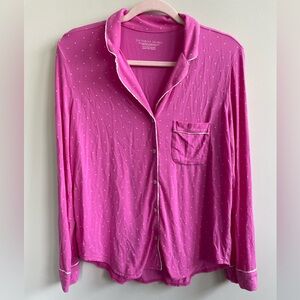 Victoria’s Secret Modal Polka Dot Button Up Long Sleeve Pajama Top
